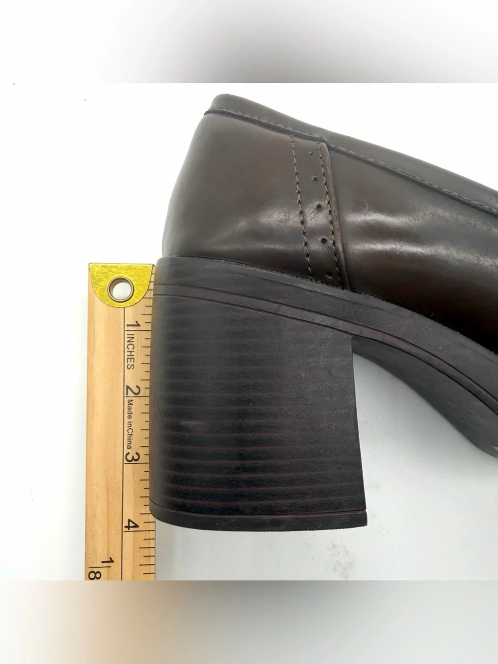 Pop Wilder Platform Penny Loafers Brown Womens Size 11M Chunky Heel 90s Fall